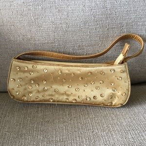 Gold evening bag